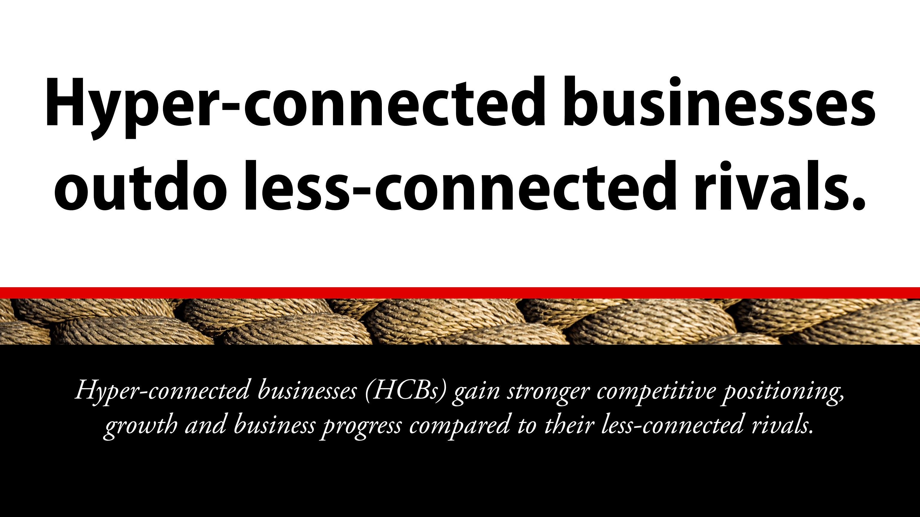 Click to view a larger version Hyper-connected businesses outdo