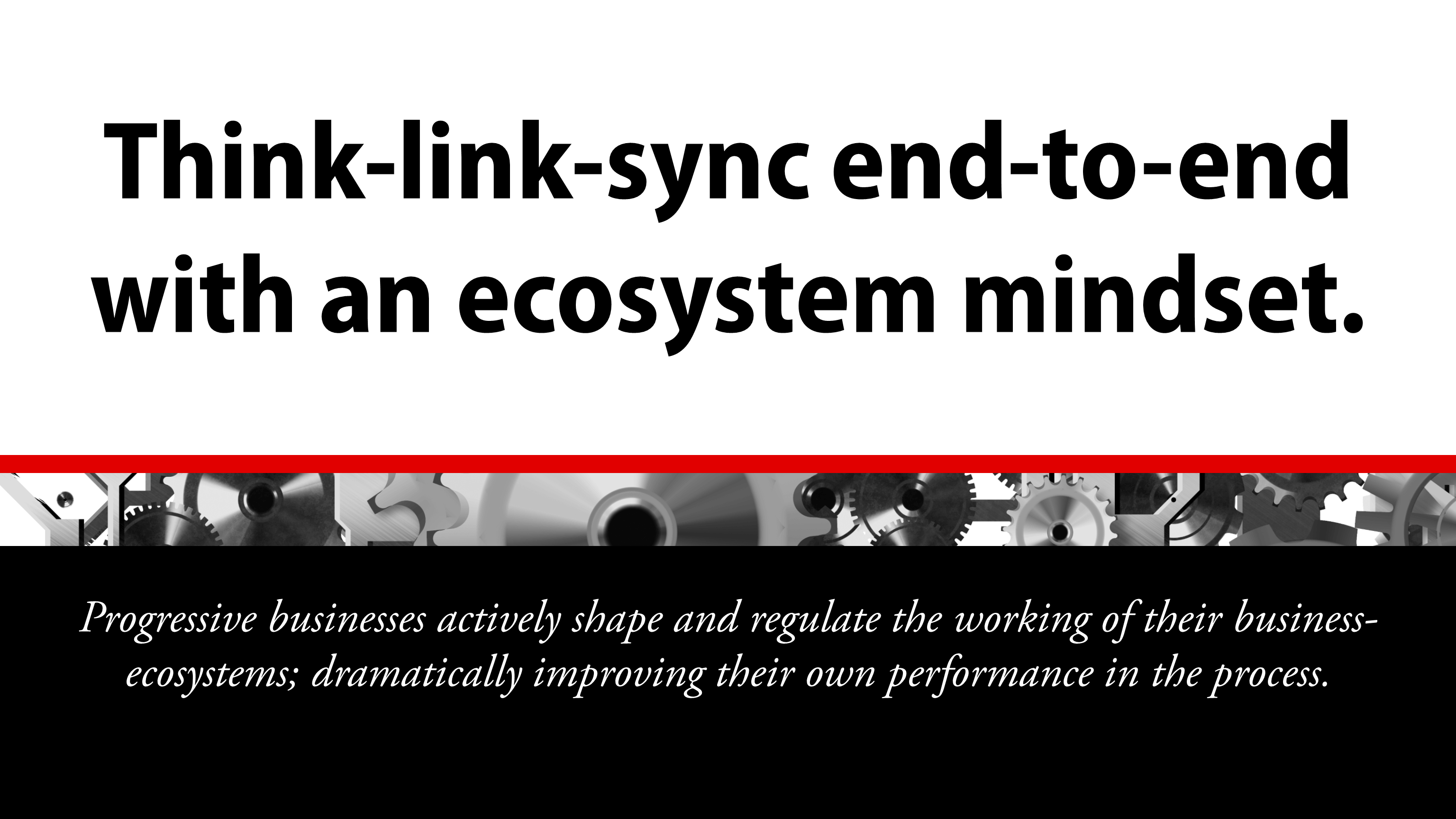 Click to view a larger version TLS-E2E Think Link Sync with Ecosystem Mindset